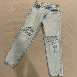 Zara Lightwash Distressed Jeans
